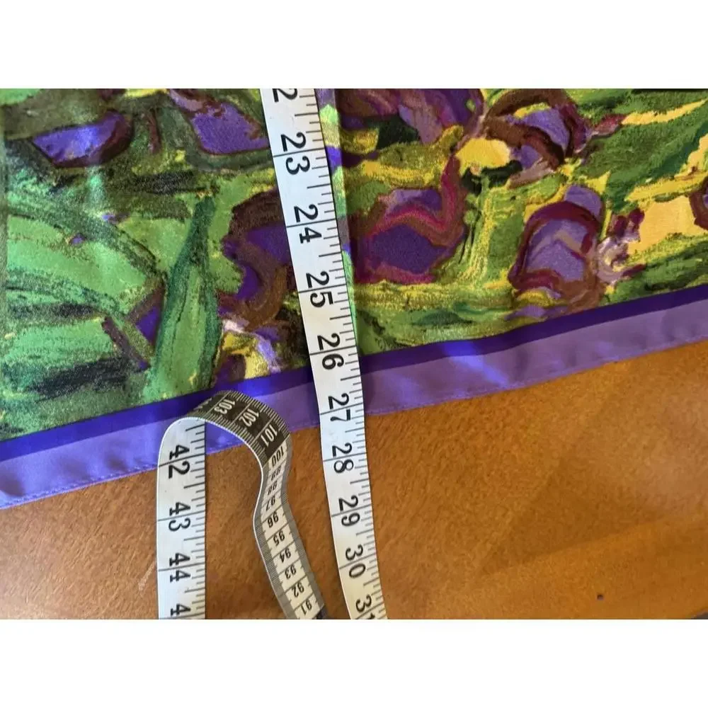 Vibrant Iris Floral Scarf 225